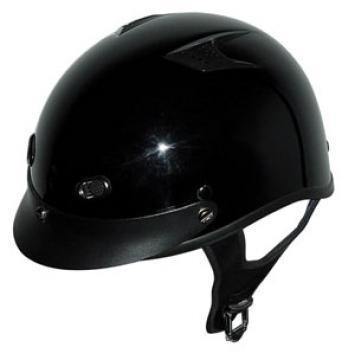 Dot Vented Gloss Black Motorcycle Helmet - HolmansHelmets