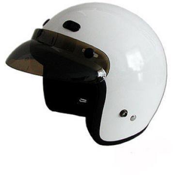 Dot White 3/4 Motorcycle Helmet - HolmansHelmets