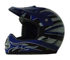 DOT ATV Dirt Bike MX Blue Motorcycle Helmet - HolmansHelmets
