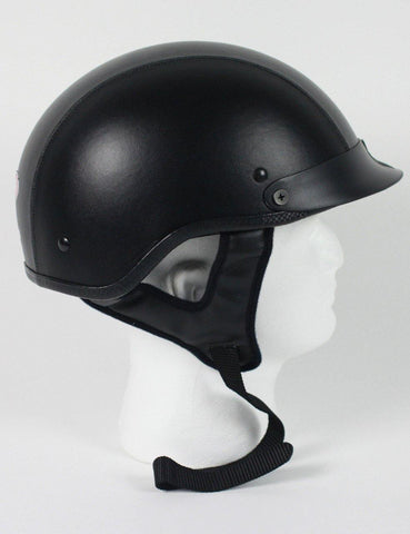 Dot Leather Shorty Helmet - HolmansHelmets