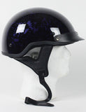 D.O.T. Purple Boneyard Motorcycle Half Helmet - HolmansHelmets