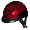 D.O.T Red Boneyard Motorcycle Half Helmet - HolmansHelmets