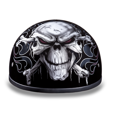 Dot Daytona Skull Cap w/Crossbones - HolmansHelmets